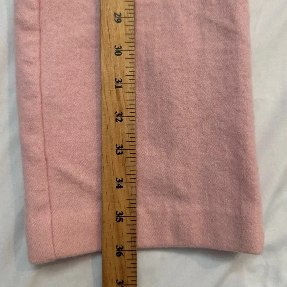 Vintage 90s Pink 100% Wool Women's Pleated Trousers - Picture 7 of 7